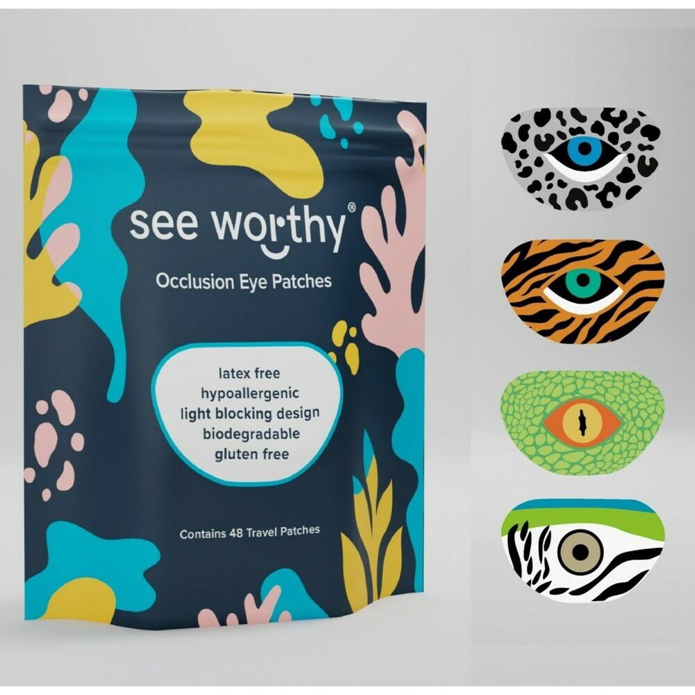See Worthy Occlusion Eye Patches Animal Print Adhesive Latex-Free Hypoallergenic